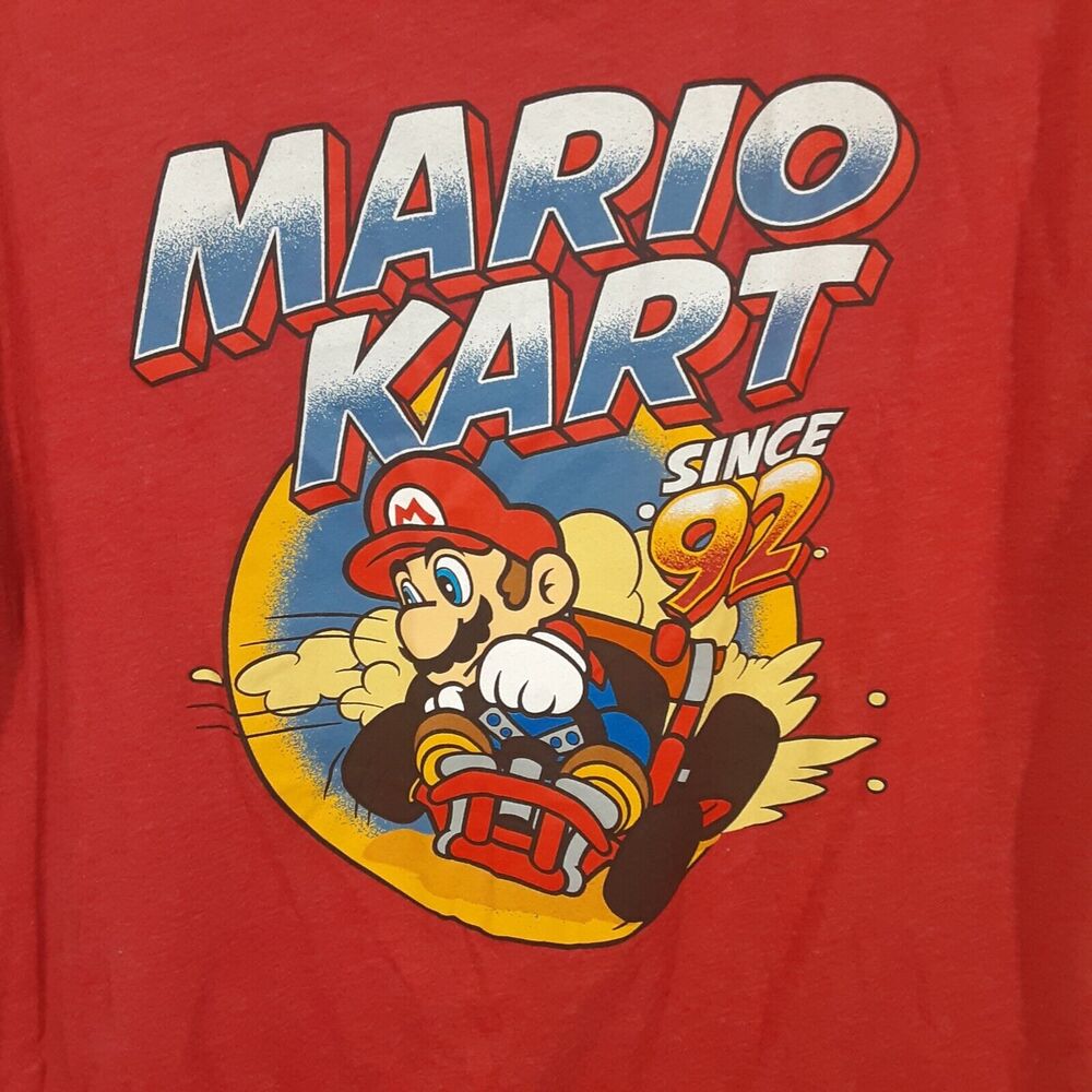 Super Mario Kart Since 92 Graphic Nintendo Mens Size L Graphic T Shirt Gamer Tee